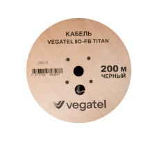 Кабель коаксиальный VEGATEL 8D-FB (Titan, черный) бухта 200м
