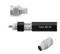 Кабельная сборка 8D/FB (Titan, черный) (N-male - N-female) 20м