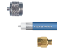 Кабельная сборка VEGATEL RG-405 (FEP, SF-086) (SMA-male - N-male) 2м