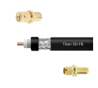Кабельная сборка 5D/FB (Titan, черный) (SMA-male - SMA-female) 3м