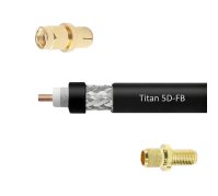 Кабельная сборка 5D/FB (Titan, черный) (SMA-male - SMA-female) 10м