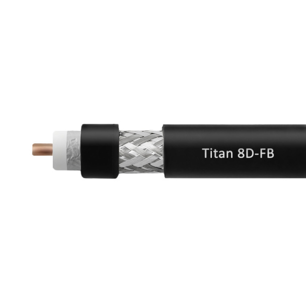 Кабель коаксиальный VEGATEL 8D-FB (Titan черный) 100м