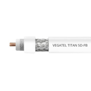 Кабель коаксиальный VEGATEL 5D-FB (Titan, белый) бухта 500м